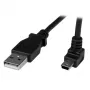 StarTech.com 1m Mini USB Cable - A to Up Angle Mini B, 1 m, USB A, Mini-USB B, USB 2.0, Male/Male, Black