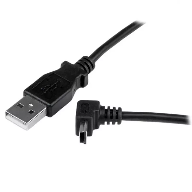 StarTech.com 1m Mini USB Cable - A to Up Angle Mini B, 1 m, USB A, Mini-USB B, USB 2.0, Male/Male, Black