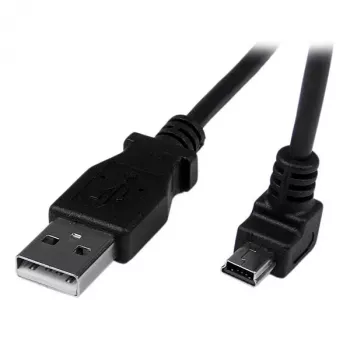 StarTech.com 2m Mini USB Cable - A to Down Angle Mini B, 2 m, USB A, Mini-USB B, USB 2.0, 0.48 Gbit/s, Black