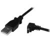 StarTech.com 2m Mini USB Cable - A to Down Angle Mini B, 2 m, USB A, Mini-USB B, USB 2.0, 0.48 Gbit/s, Black