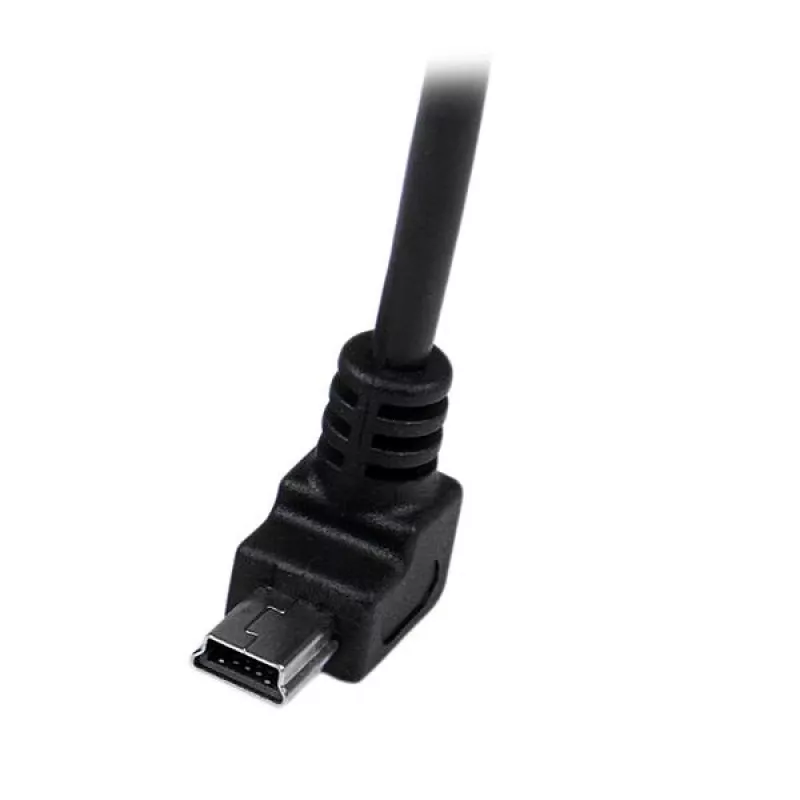 StarTech.com 2m Mini USB Cable - A to Down Angle Mini B, 2 m, USB A, Mini-USB B, USB 2.0, 0.48 Gbit/s, Black