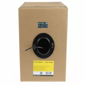 StarTech.com Bulk Cat 5e Ethernet Cable - 1000 ft. (304,8m) - Solid - CMR-Rated - Black - TAA Compliant