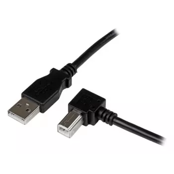 StarTech.com 1m USB 2.0 A to Right Angle B Cable - M/M, 1 m, USB A, USB B, USB 2.0, Male/Male, Black