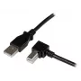 StarTech.com 1m USB 2.0 A to Right Angle B Cable - M/M, 1 m, USB A, USB B, USB 2.0, Male/Male, Black