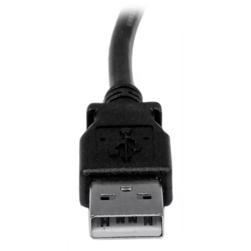 StarTech.com 1m USB 2.0 A to Right Angle B Cable - M/M, 1 m, USB A, USB B, USB 2.0, Male/Male, Black