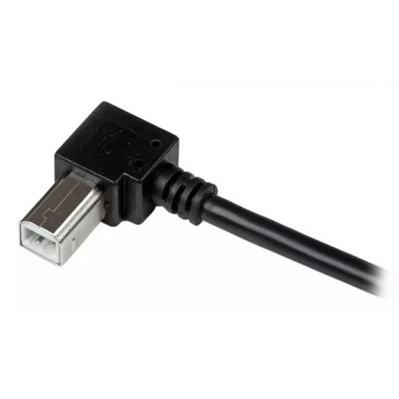 StarTech.com 1m USB 2.0 A to Right Angle B Cable - M/M, 1 m, USB A, USB B, USB 2.0, Male/Male, Black
