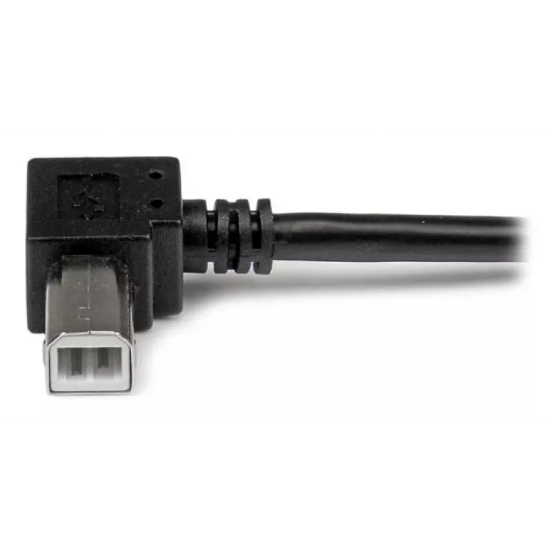 StarTech.com 1m USB 2.0 A to Right Angle B Cable - M/M, 1 m, USB A, USB B, USB 2.0, Male/Male, Black