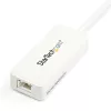 StarTech.com USB 3.0 to Gigabit Ethernet Adapter NIC w/ USB Port - White
