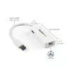 StarTech.com USB 3.0 to Gigabit Ethernet Adapter NIC w/ USB Port - White