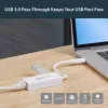 StarTech.com USB 3.0 to Gigabit Ethernet Adapter NIC w/ USB Port - White