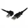 StarTech.com 1m USB 2.0 A to Left Angle B Cable - M/M, 1 m, USB A, USB B, USB 2.0, Male/Male, Black