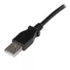 StarTech.com 1m USB 2.0 A to Left Angle B Cable - M/M, 1 m, USB A, USB B, USB 2.0, Male/Male, Black