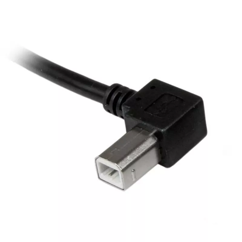 StarTech.com 1m USB 2.0 A to Left Angle B Cable - M/M, 1 m, USB A, USB B, USB 2.0, Male/Male, Black