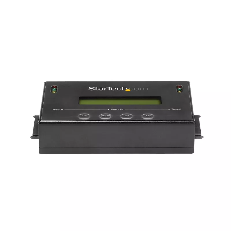 StarTech.com 1:1 Standalone Hard Drive Duplicator & Eraser, SATA HDD/SSD Disk Cloner & Eraser, LCD display, TAA Compliant, OS Independent