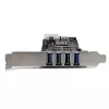 StarTech.com 4 Port PCI Express (PCIe) SuperSpeed USB 3.0 Card Adapter w/ 2 Dedicated 5Gbps Channels - UASP - SATA / LP4 Power