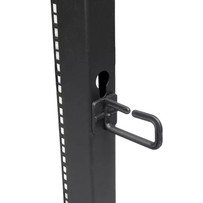 StarTech.com 4-Post 42U Mobile Open Frame Server Rack, Four Post 19 inch Network Rack with Wheels, Rolling Rack with Adjustable Depth for Computer/AV/Data/IT Equipment - Casters, Leveling Feet or Floor Mounting