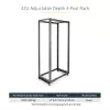 StarTech.com 4-Post 42U Mobile Open Frame Server Rack, Four Post 19 inch Network Rack with Wheels, Rolling Rack with Adjustable Depth for Computer/AV/Data/IT Equipment - Casters, Leveling Feet or Floor Mounting
