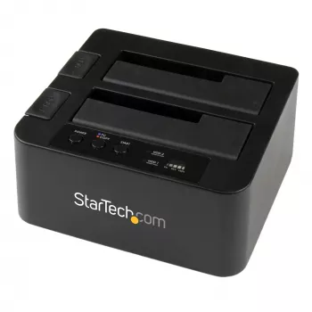 StarTech.com Dual Bay Hard Drive Duplicator, Standalone USB 3.0 (5 Gbps) / eSATA to 2.5/3.5 inch SATA III HDD/SSD Cloner/Copier, Hard Drive Docking Station, Hard Disk Cloner