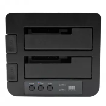 StarTech.com Dual Bay Hard Drive Duplicator, Standalone USB 3.0 (5 Gbps) / eSATA to 2.5/3.5 inch SATA III HDD/SSD Cloner/Copier, Hard Drive Docking Station, Hard Disk Cloner