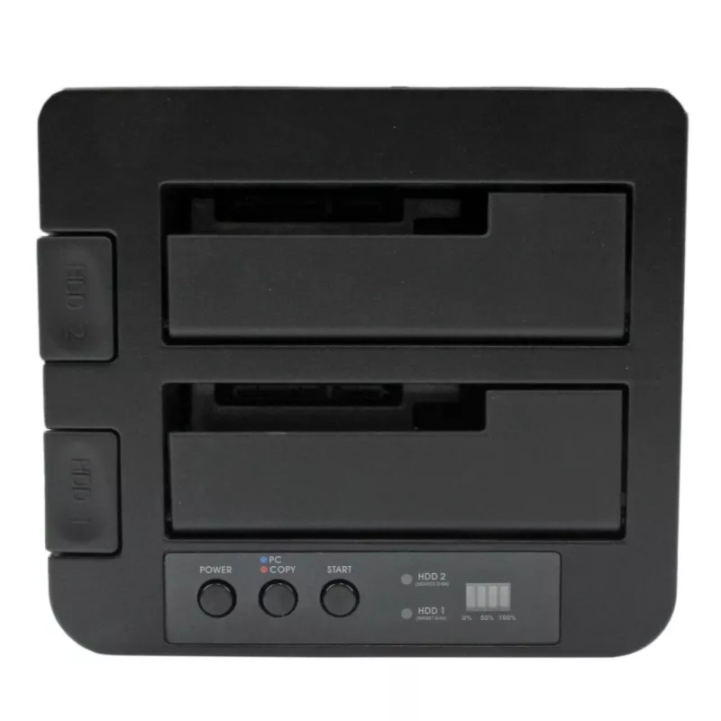 StarTech.com Dual Bay Hard Drive Duplicator, Standalone USB 3.0 (5 Gbps) / eSATA to 2.5/3.5 inch SATA III HDD/SSD Cloner/Copier, Hard Drive Docking Station, Hard Disk Cloner