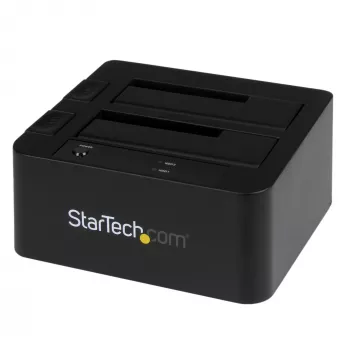 StarTech.com Dual-Bay USB 3.0 / eSATA to SATA Hard Drive Docking Station, USB Hard Drive Dock, External 2.5/3.5 inch SATA I/II/III SSD/HDD Docking Station, Hot-Swap Hard Drive Bays, Top-Loading