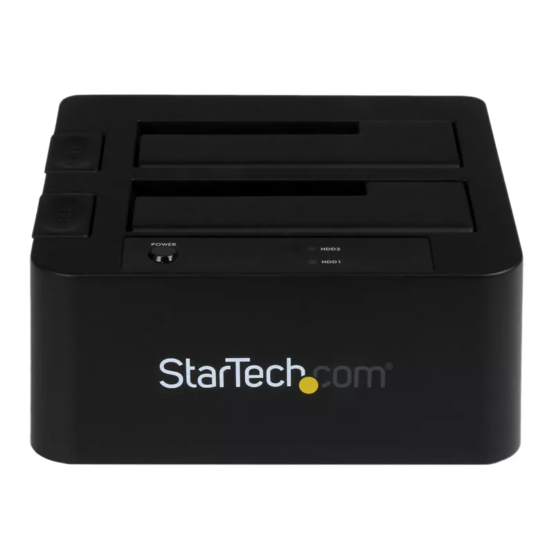 StarTech.com Dual-Bay USB 3.0 / eSATA to SATA Hard Drive Docking Station, USB Hard Drive Dock, External 2.5/3.5 inch SATA I/II/III SSD/HDD Docking Station, Hot-Swap Hard Drive Bays, Top-Loading