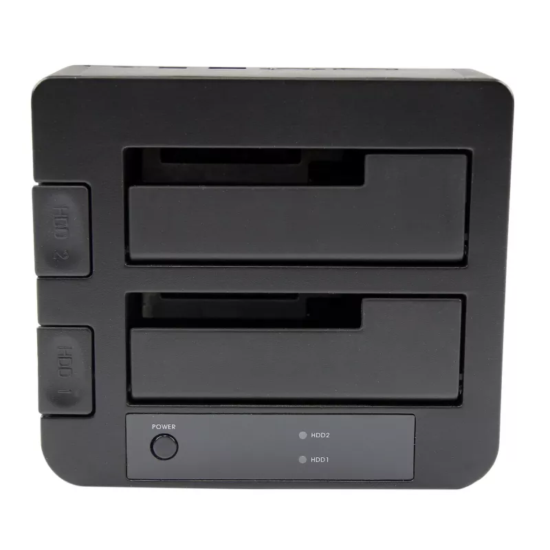 StarTech.com Dual-Bay USB 3.0 / eSATA to SATA Hard Drive Docking Station, USB Hard Drive Dock, External 2.5/3.5 inch SATA I/II/III SSD/HDD Docking Station, Hot-Swap Hard Drive Bays, Top-Loading