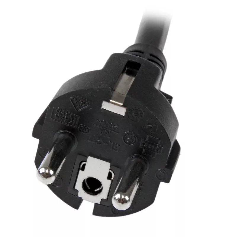 StarTech.com 2m (6ft) Computer Power Cord, 16AWG, EU Schuko to C19, 16A 250V, Black Replacement AC Power Cord, Printer Power Cord, PC Power Supply Cable, Monitor Power Cable - UL Listed