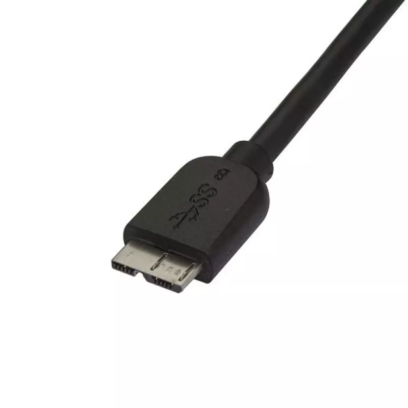 StarTech.com Slim Micro USB 3.0 Cable - M/M - 0.5m (20in), 0.5 m, USB A, Micro-USB B, USB 3.2 Gen 1 (3.1 Gen 1), Male/Male, Black
