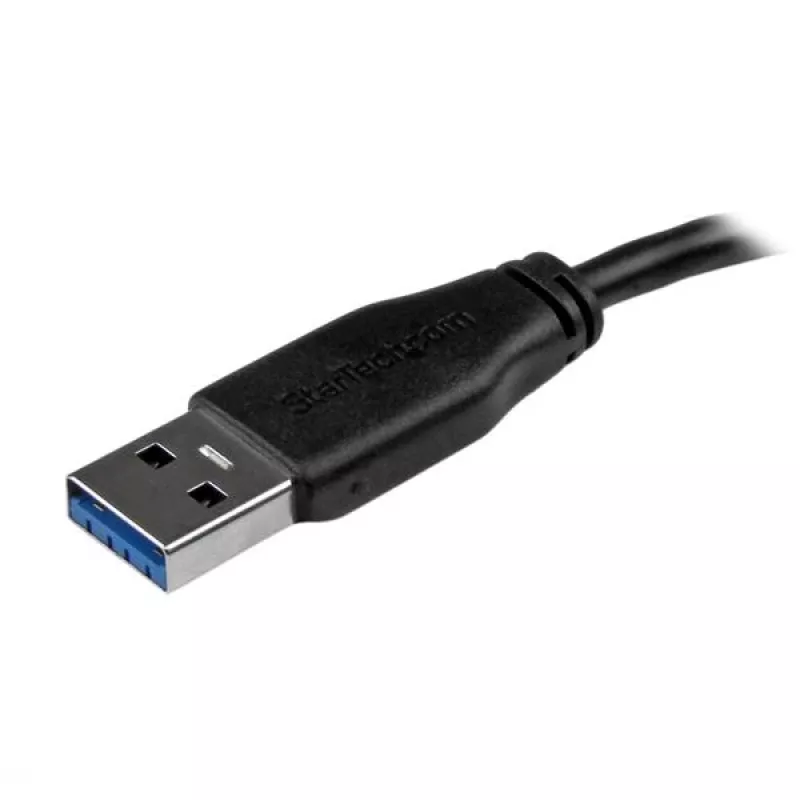 StarTech.com Slim Micro USB 3.0 Cable - M/M - 0.5m (20in), 0.5 m, USB A, Micro-USB B, USB 3.2 Gen 1 (3.1 Gen 1), Male/Male, Black