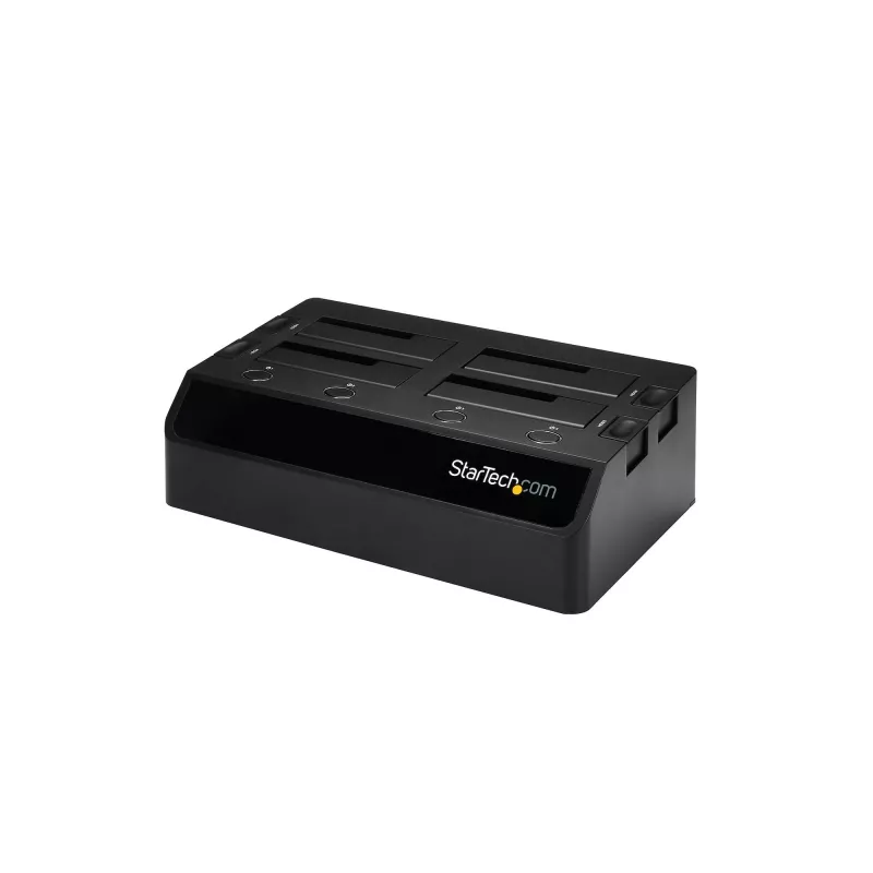 StarTech.com 4-Bay USB 3.0 to SATA Hard Drive Docking Station, USB Hard Drive Dock, External 2.5/3.5 inch SATA III SSD/HDD Docking Station, Hot-Swap Hard Drive Bay, Top-Loading