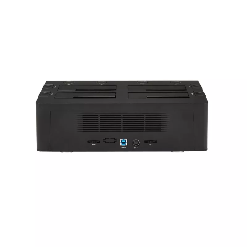 StarTech.com 4-Bay USB 3.0 to SATA Hard Drive Docking Station, USB Hard Drive Dock, External 2.5/3.5 inch SATA III SSD/HDD Docking Station, Hot-Swap Hard Drive Bay, Top-Loading