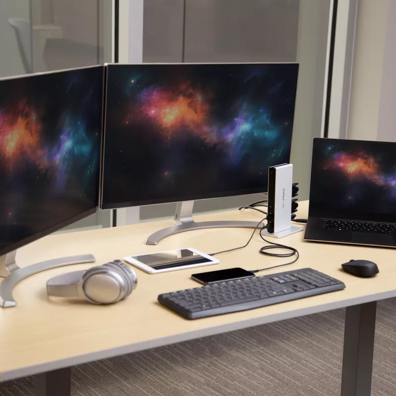 StarTech.com Dual-Monitor USB 3.0 Docking Station with DVI and Vertical Stand