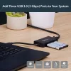 StarTech.com 3-Port Portable USB 3.0 Hub plus Gigabit Ethernet - Aluminum with Built-in Cable~3-Port Portable USB 3.0 Hub plus Gigabit Ethernet - 5Gbps - Aluminum with Built-in Cable