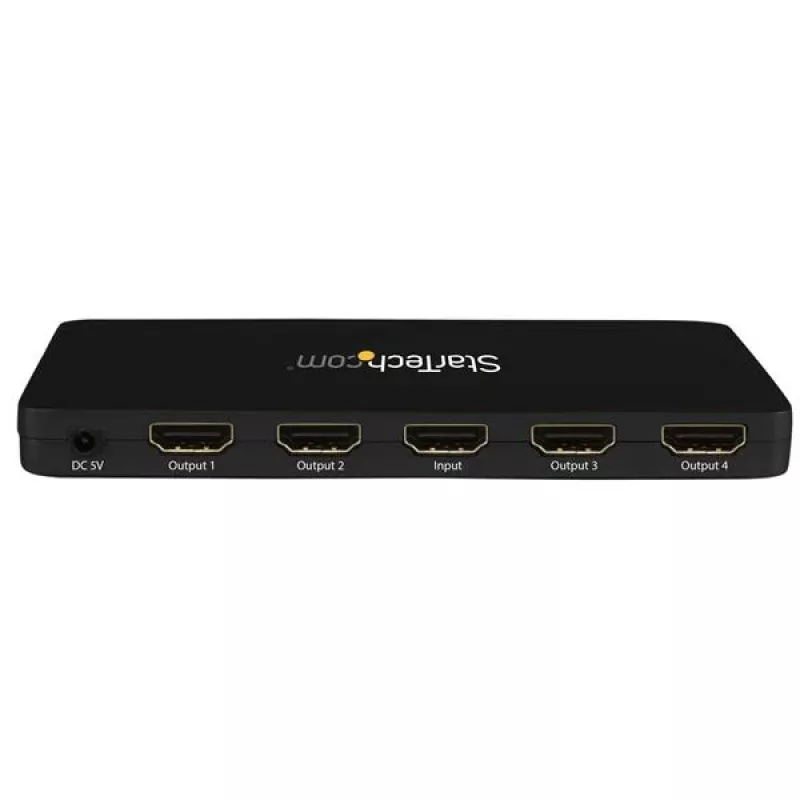 StarTech.com 4K HDMI 4-Port Video Splitter – 1x4 HDMI Splitter w/ Solid Aluminum Housing – 4K 30Hz