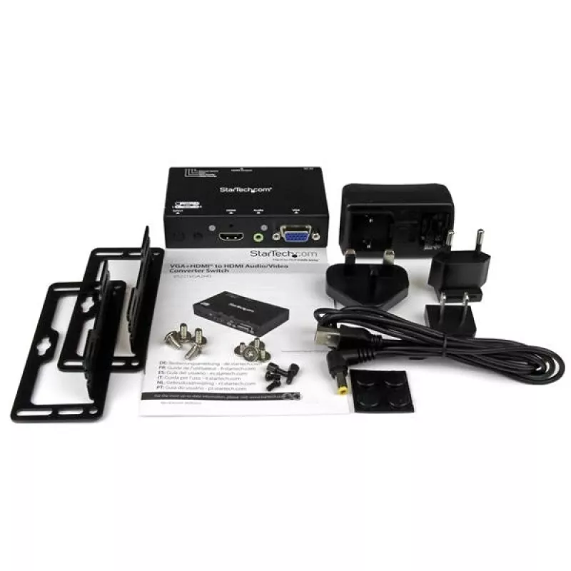 StarTech.com 2x1 HDMI + VGA to HDMI Converter Switch w/ Automatic and Priority Switching – 1080p