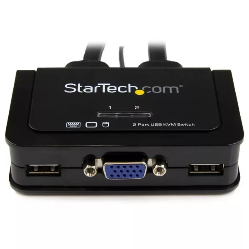 StarTech.com 2 Port USB VGA Cable KVM Switch - USB Powered with Remote Switch
