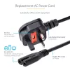 StarTech.com 3ft (1m) UK Laptop Power Cable, BS 1363 to C7, 2.5A 250V, 18AWG, Black, UK Laptop Replacement Cord, Printer Power Cable, AC Laptop Charger Cord, Laptop Power Brick Cord