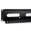 StarTech.com Horizontal 2U Server Rack Cable Management Finger Duct w/ Cover - 19 inch Network Rack Wire Duct Raceway Panel - Slotted Wire Duct