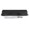 StarTech.com Horizontal 2U Server Rack Cable Management Finger Duct w/ Cover - 19 inch Network Rack Wire Duct Raceway Panel - Slotted Wire Duct