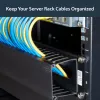 StarTech.com Horizontal 2U Server Rack Cable Management Finger Duct w/ Cover - 19 inch Network Rack Wire Duct Raceway Panel - Slotted Wire Duct