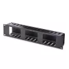 StarTech.com Horizontal 2U Server Rack Cable Management Finger Duct w/ Cover - 19 inch Network Rack Wire Duct Raceway Panel - Slotted Wire Duct