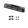 StarTech.com Horizontal 2U Server Rack Cable Management Finger Duct w/ Cover - 19 inch Network Rack Wire Duct Raceway Panel - Slotted Wire Duct