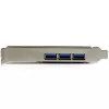 StarTech.com 4-Port PCI Express USB 3.0 Card, PCIe, USB 3.2 Gen 1 (3.1 Gen 1), Full-height / Low-profile, PCI 2.0, Black, Stainless steel, 3 m