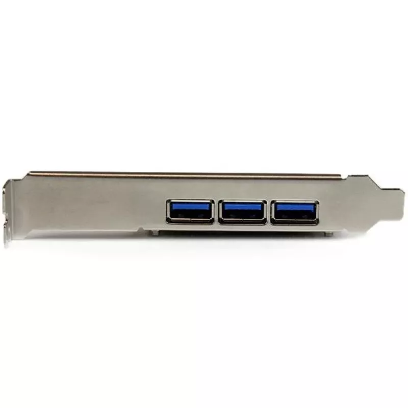 StarTech.com 4-Port PCI Express USB 3.0 Card, PCIe, USB 3.2 Gen 1 (3.1 Gen 1), Full-height / Low-profile, PCI 2.0, Black, Stainless steel, 3 m