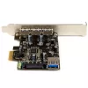 StarTech.com 4-Port PCI Express USB 3.0 Card, PCIe, USB 3.2 Gen 1 (3.1 Gen 1), Full-height / Low-profile, PCI 2.0, Black, Stainless steel, 3 m