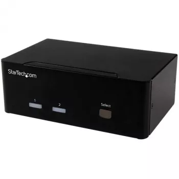 StarTech.com 2-port KVM switch with dual VGA - USB 2.0, 1920 x 1200 pixels, Full HD, 18 W, Black
