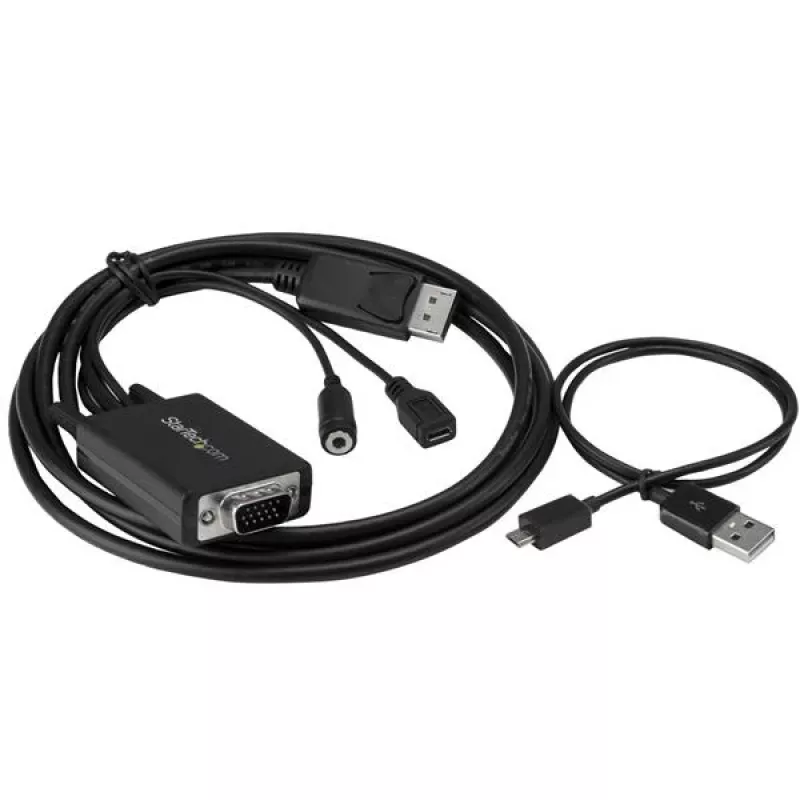 StarTech.com DisplayPort to VGA Adapter Cable with Audio - 6ft (2m)