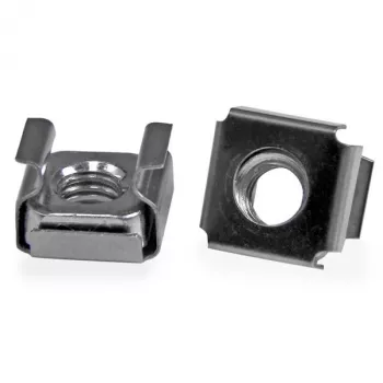 StarTech.com M6 Cage Nuts - 100 Pack, Cage nut, Steel, Stainless steel, M6, CE, TAA, REACH, 13 mm