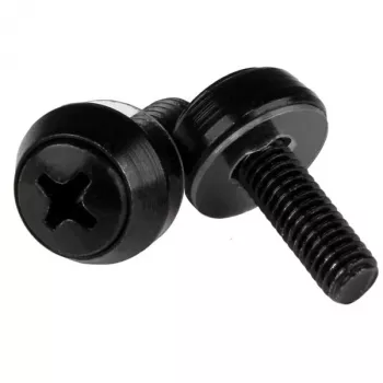 StarTech.com M5 x 12mm - Mounting Screws - 50 Pack, Black, Screw, Steel, Sheet metal, General utility, M5, Dome head